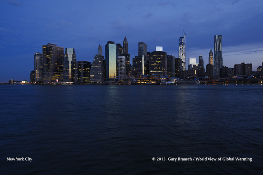 Cities Communities climate. New York City threat Lower Manhattan sea level 