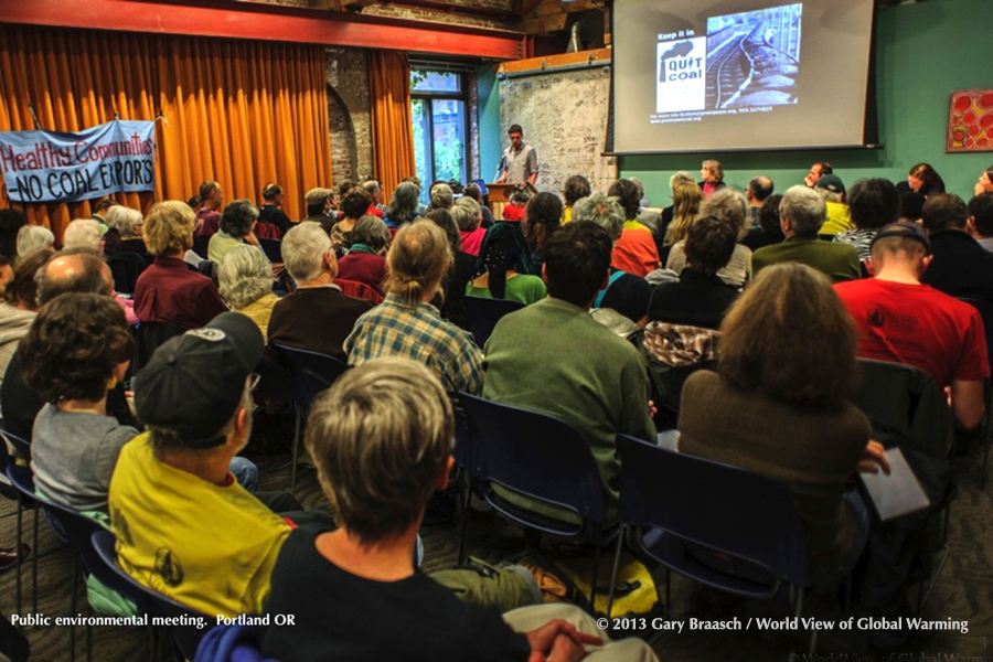 Public meeting about coal transport, civic society in action, Portland Oregon