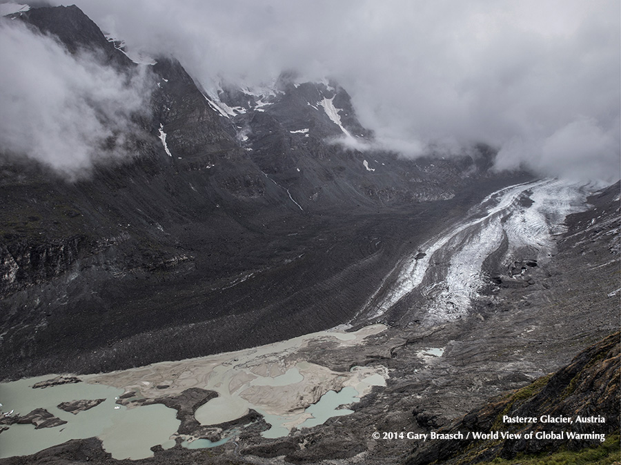 Pasterze Glacier, Hohe Taueren National Park, Austria, receding glacier in the Alps.