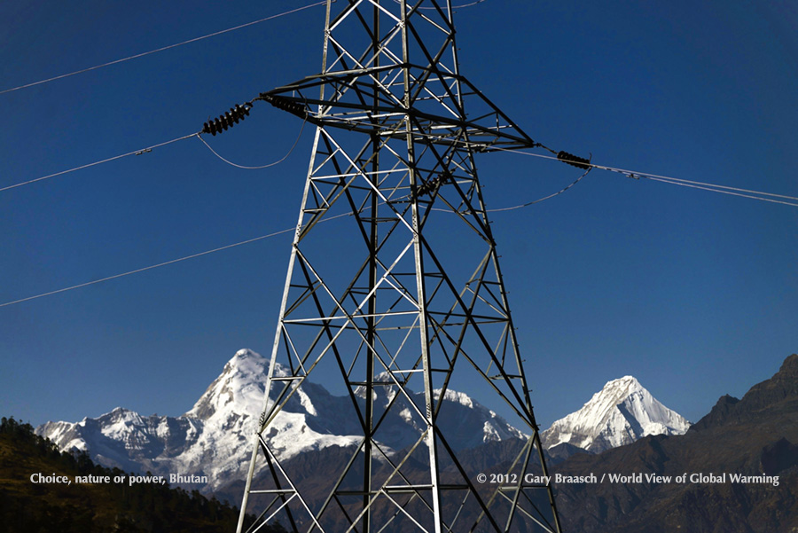 Symbols of choice for Bhutan between preserving more of the mountains and forest valleys and building hydropower dams.