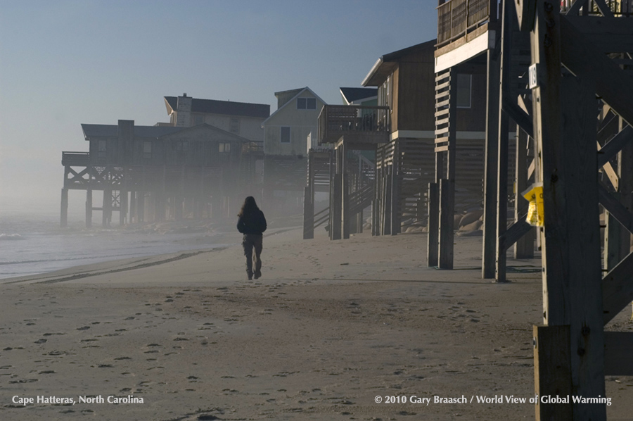 South Nags Head, NC, after strong storm eroded up to 70 feet of beach.