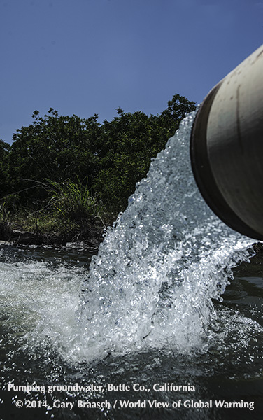 Pump spews out groundwater